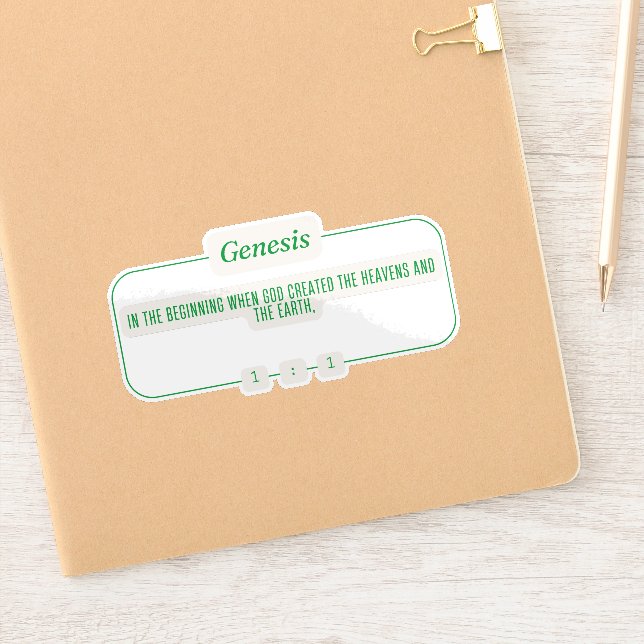 Pegatina Génesis 1:1 (Cuaderno)