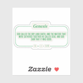 Pegatina Génesis 1:10