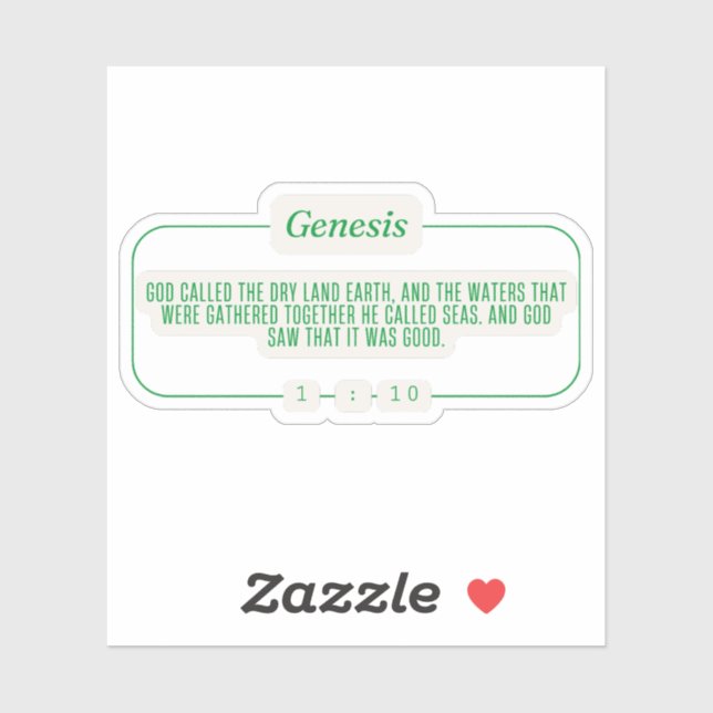 Pegatina Génesis 1:10 (Hoja)