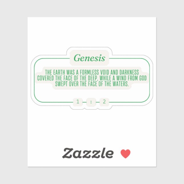 Pegatina Génesis 1:2 (Hoja)