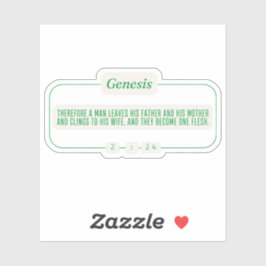 Pegatina Génesis 2:24