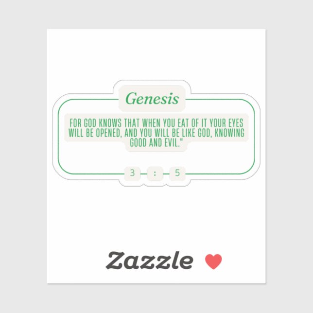Pegatina Génesis 3:5 (Hoja)