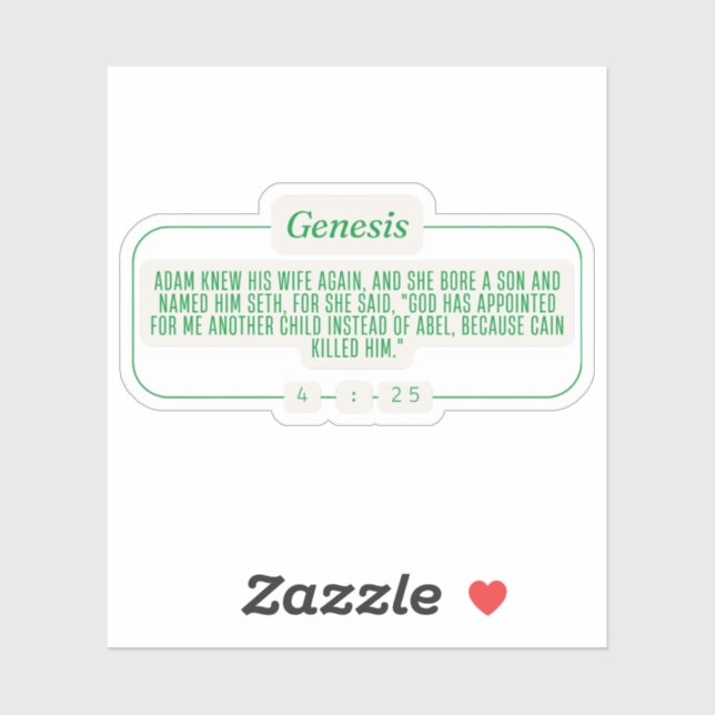 Pegatina Génesis 4:25 (Hoja)