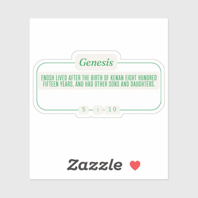 Pegatina Génesis 5:10 (Hoja)