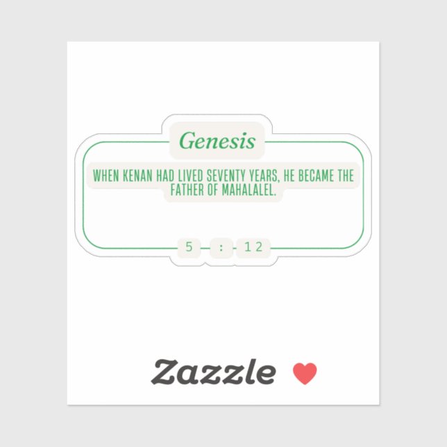 Pegatina Génesis 5:12 (Hoja)