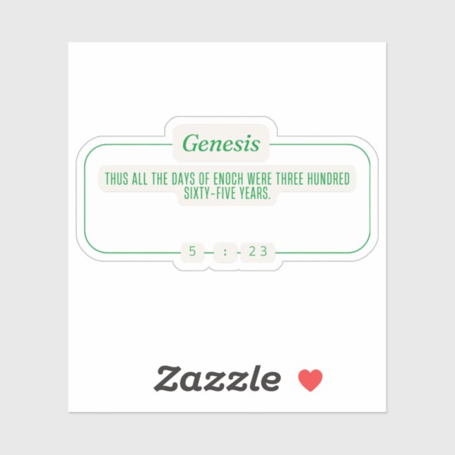 Pegatina Génesis 5:23 (Hoja)