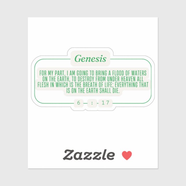 Pegatina Génesis 6:17 (Hoja)