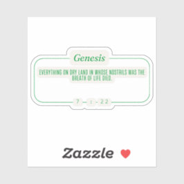 Pegatina Génesis 7:22