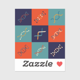 Pegatina genética del ADN retro conjunto de patrones de bio