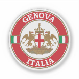 Pegatina Génova Italia Círculo Emblem