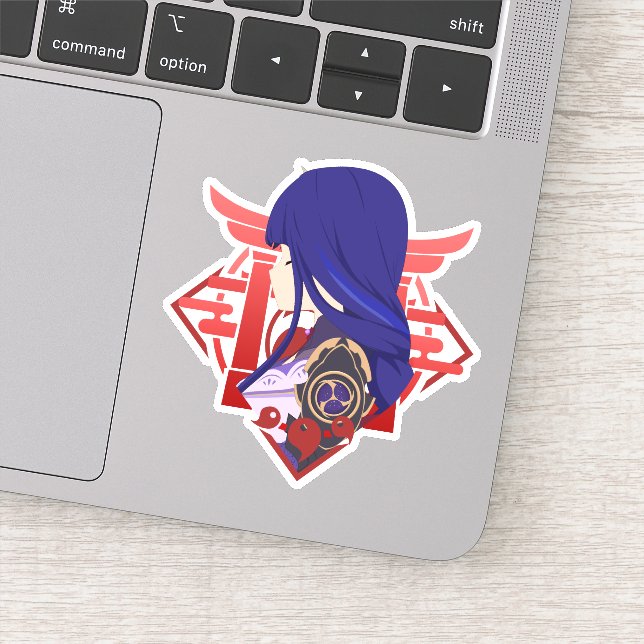 Pegatina Genshin Impact Raiden Shogun Ei (Detalle)