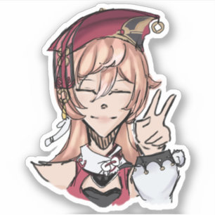 Pegatina Genshin Impact Yanfei (bocetos rudimentarios)