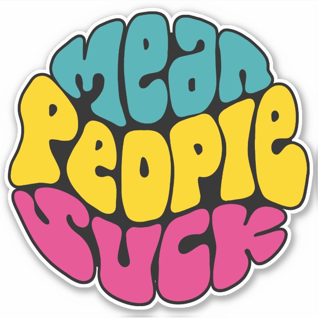 Pegatina Gente media Suck Word Art (Anverso)