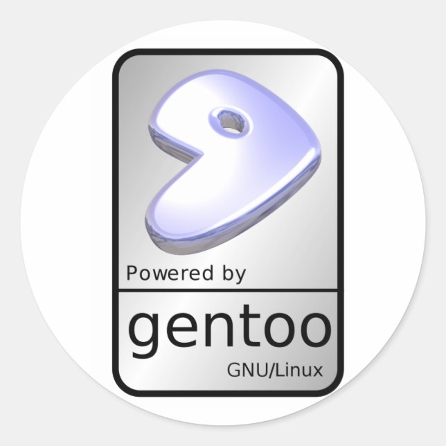 Pegatina Gentoo Linux (Anverso)