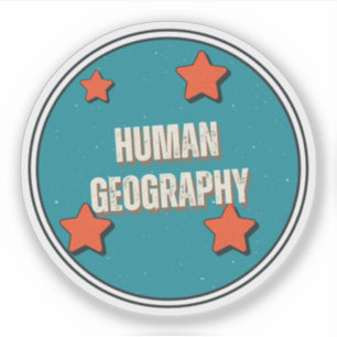 Pegatina Geografía humana