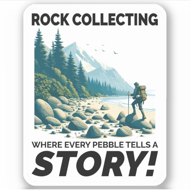 Pegatina Geología del coleccionista de minerales de rock (Anverso)