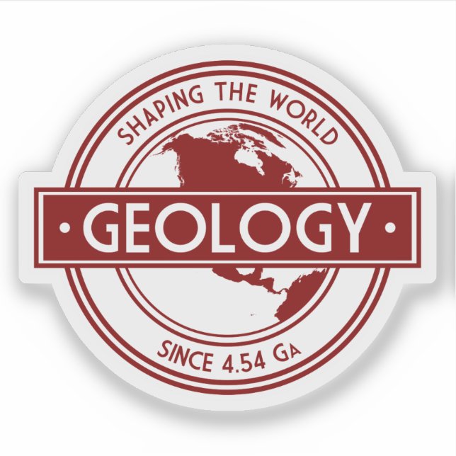 Pegatina Geología- La forma del mundo desde 4.54 Ga (NA Ver (Anverso)
