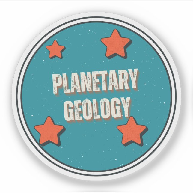 Pegatina Geología planetaria (Anverso)