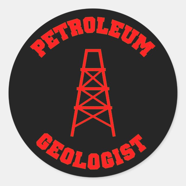 Pegatina Geólogo del Petróleo (Anverso)