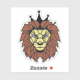 Pegatina Geometric Lion King Sticker – Power, Strength 