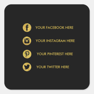 Pegatina geométrico de Social Media Square