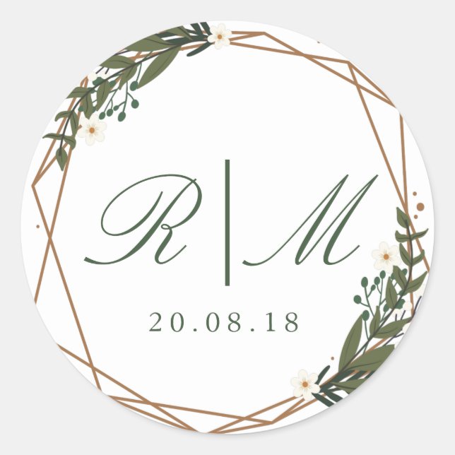 pegatina geométrico floral (Anverso)