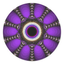 Pegatina Geométrico FUN Purple Fractal