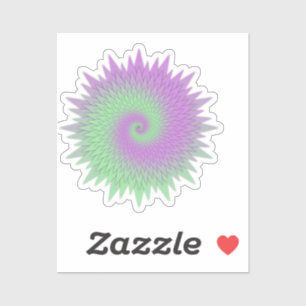 Pegatina Geométrico Púrpura y Verde