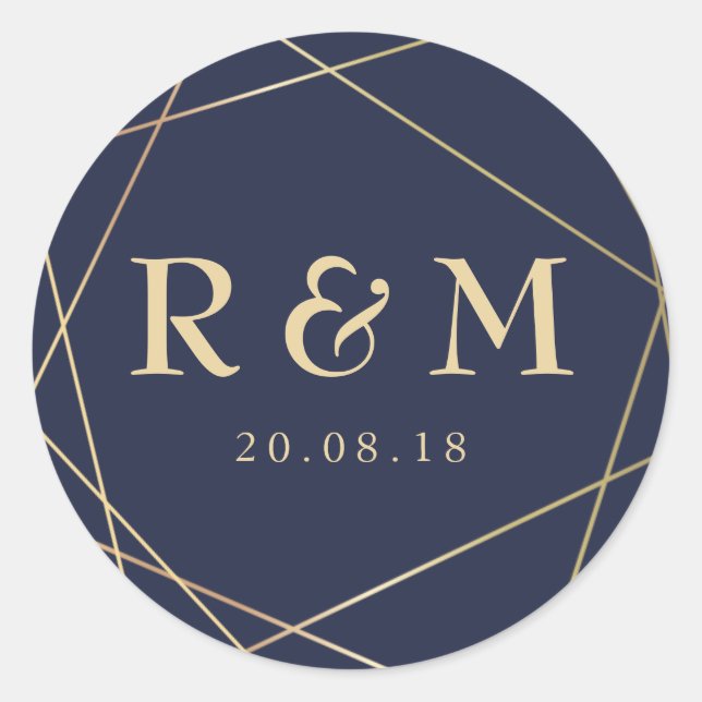 pegatina geométrico simple (Anverso)