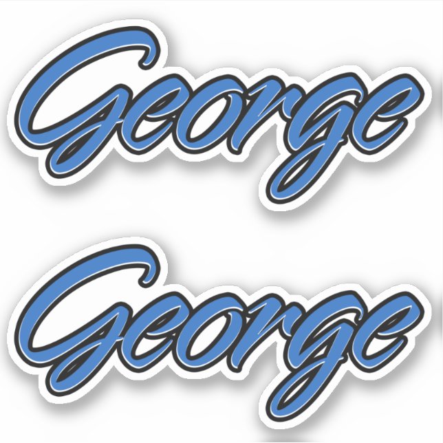 Pegatina George Name blue Aufkleber Sticker Stickerset (Anverso)