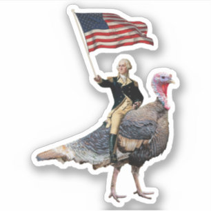 Pegatina George Washington En Un Día De Acción De Gracias E