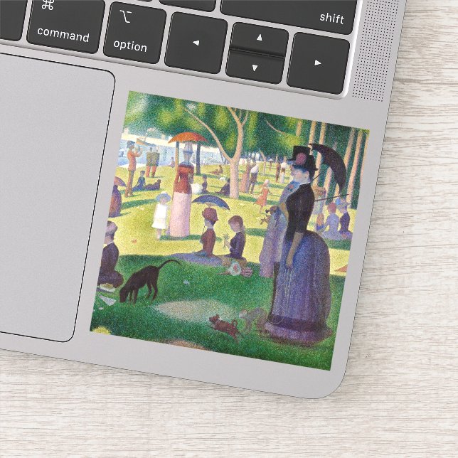 Pegatina Georges Seurat - Domingo en La Grande Jatte (Detalle)