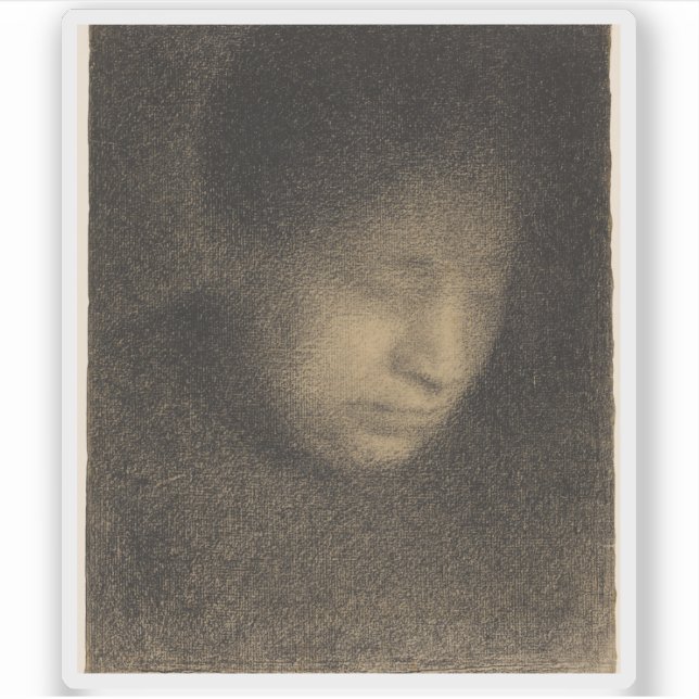 Pegatina Georges Seurat: Madame Seurat, la madre del artist (Anverso)