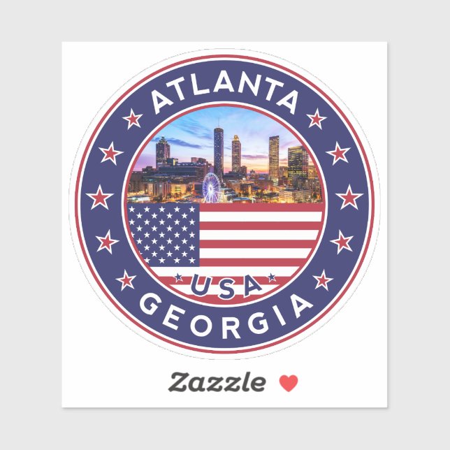 Pegatina Georgia, Atlanta (Hoja)