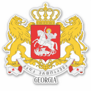 Pegatina Georgia National Coat Of Arms Patriotic