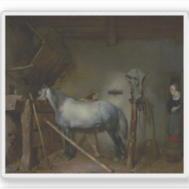 Pegatina Gerard ter Borch - Horse Stable
