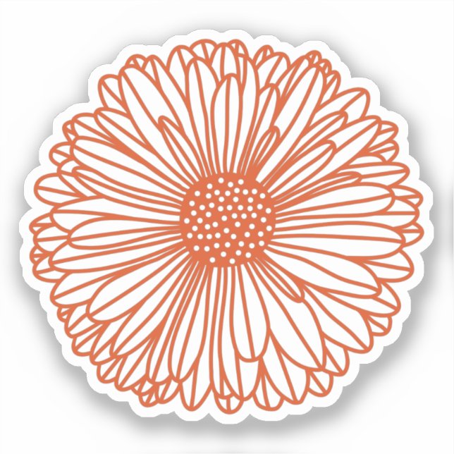 Pegatina Gerbera Daisy (Anverso)