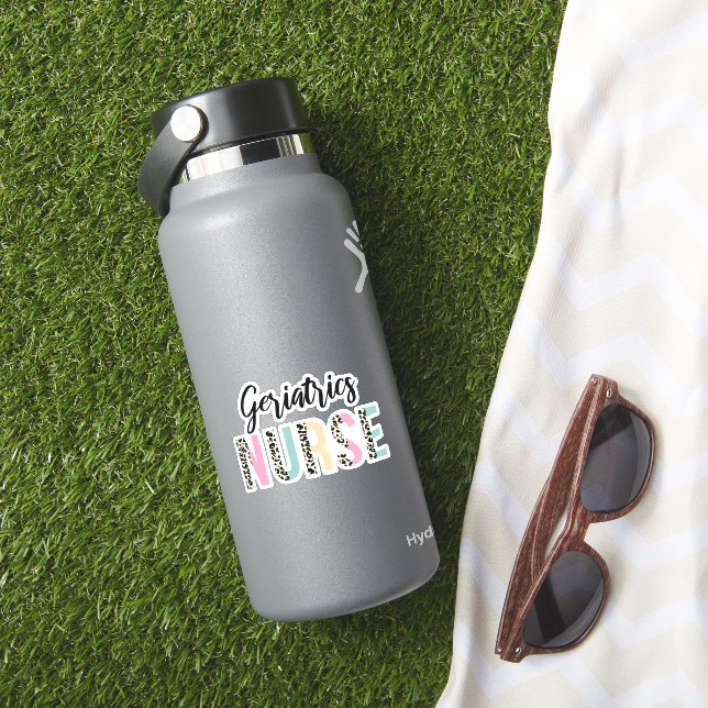 Pegatina Geriatría Enfermera Cute Leopard Design - Gracioso (HydroFlask Insitu)