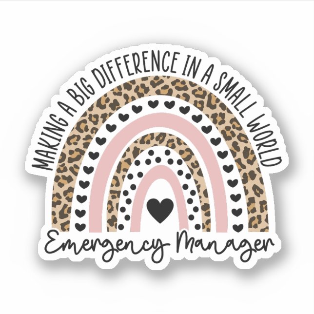 Pegatina Gestor de emergencias Leopard Rainbow (Anverso)