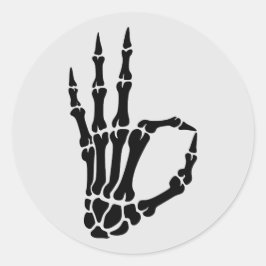 Pegatina Gesture de Skeleton Hand OK