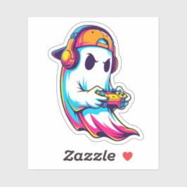 Pegatina Ghost Gamer de Guay Halloween