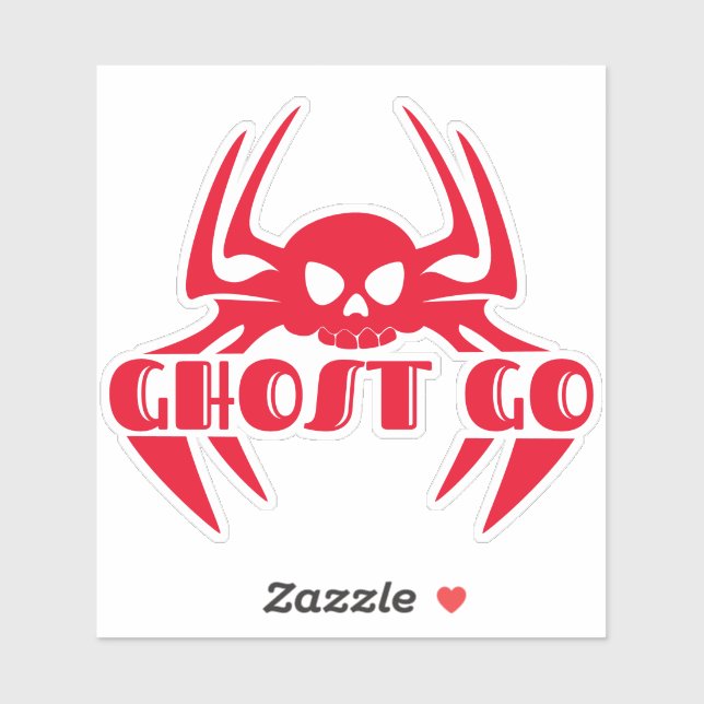 Pegatina Ghost Go Spooky Season (Hoja)