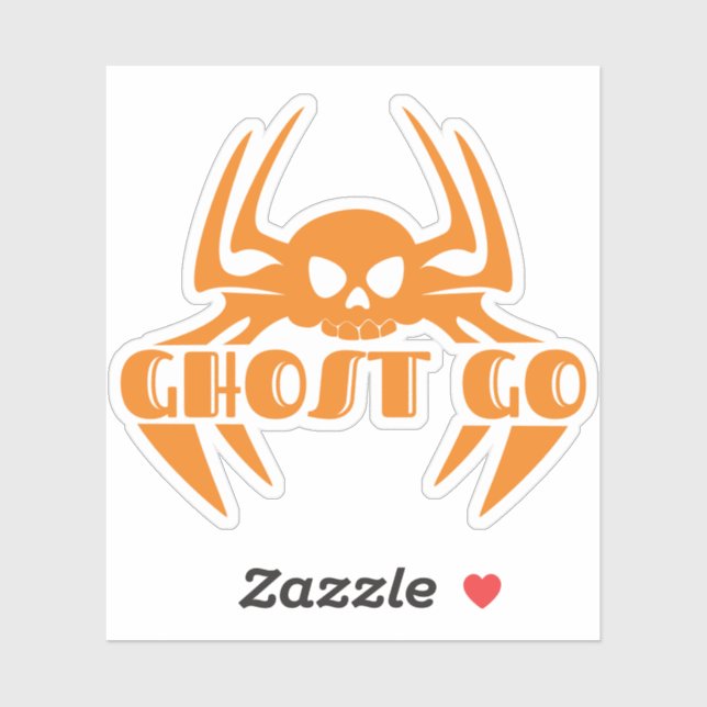 Pegatina Ghost Go Spooky Season (Hoja)