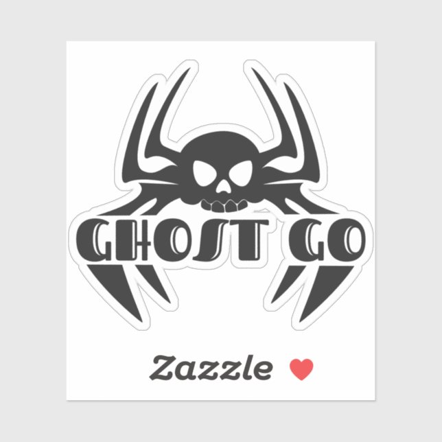 Pegatina Ghost Go Spooky Season (Hoja)