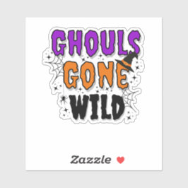 Pegatina Ghouls Gone Wild Modern Halloween Vinyl