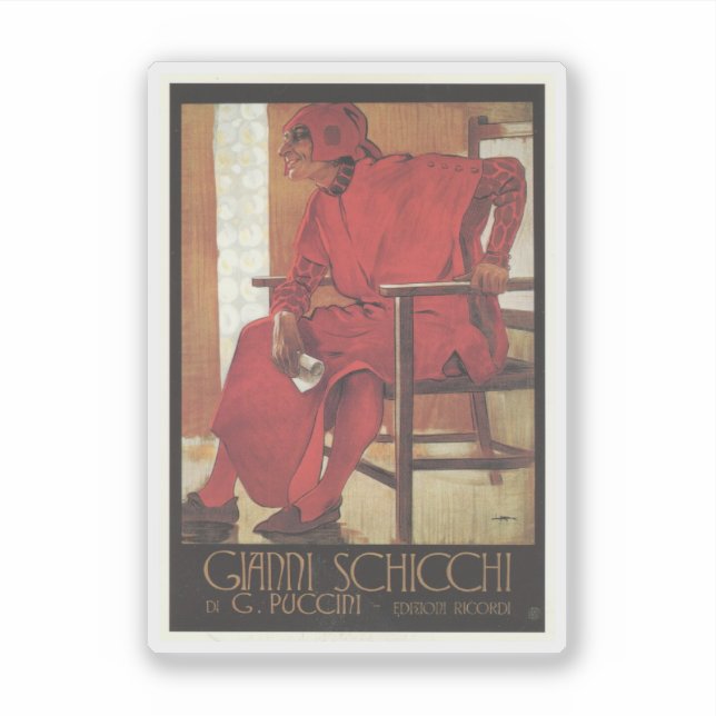 Pegatina Gianni Schicchi Poster (Puccini) (Anverso)