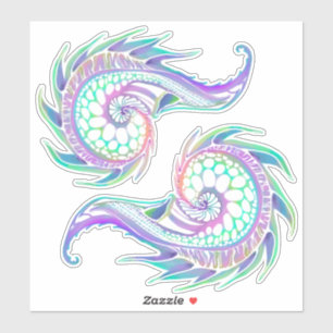 Pegatina GIANT Neon Seashells