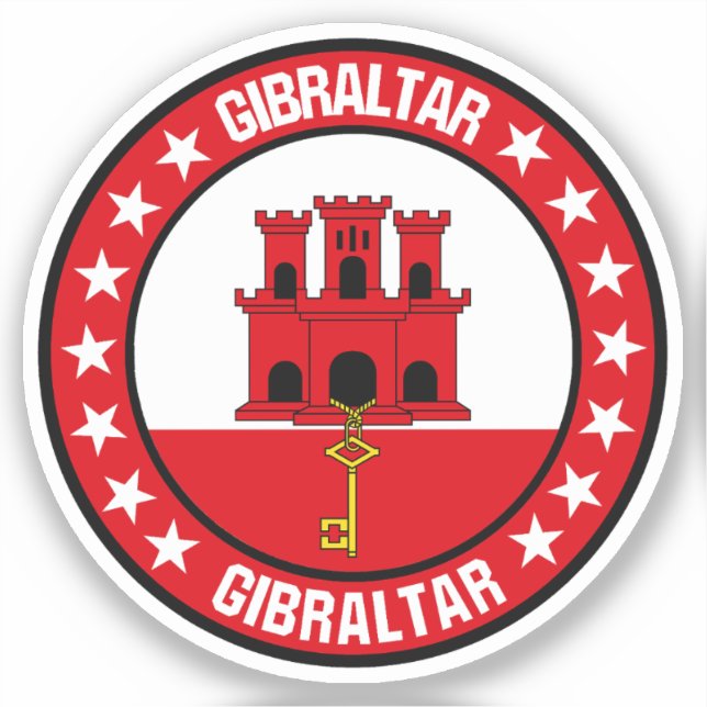 Pegatina Gibraltar (Anverso)