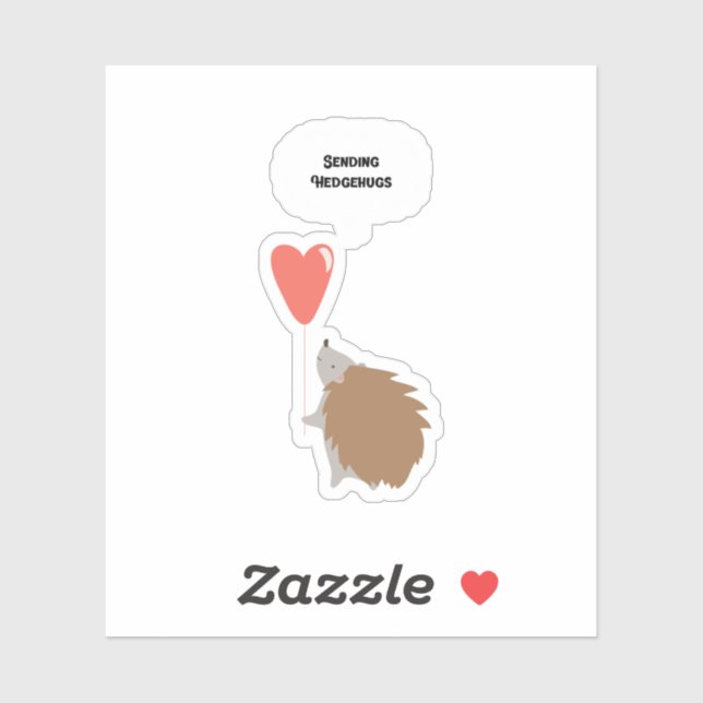 Pegatina Gift for Him Valentine Animal Love Quote Art (Hoja)