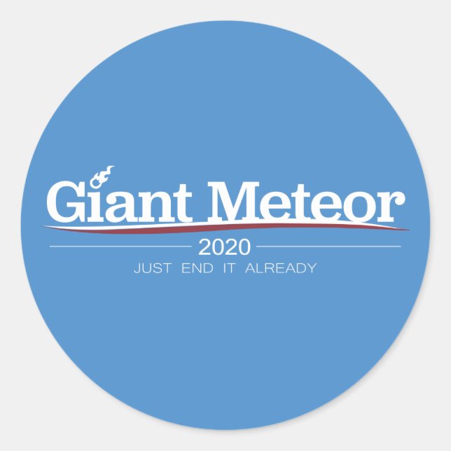Pegatina gigante 2020 del meteorito (Anverso)